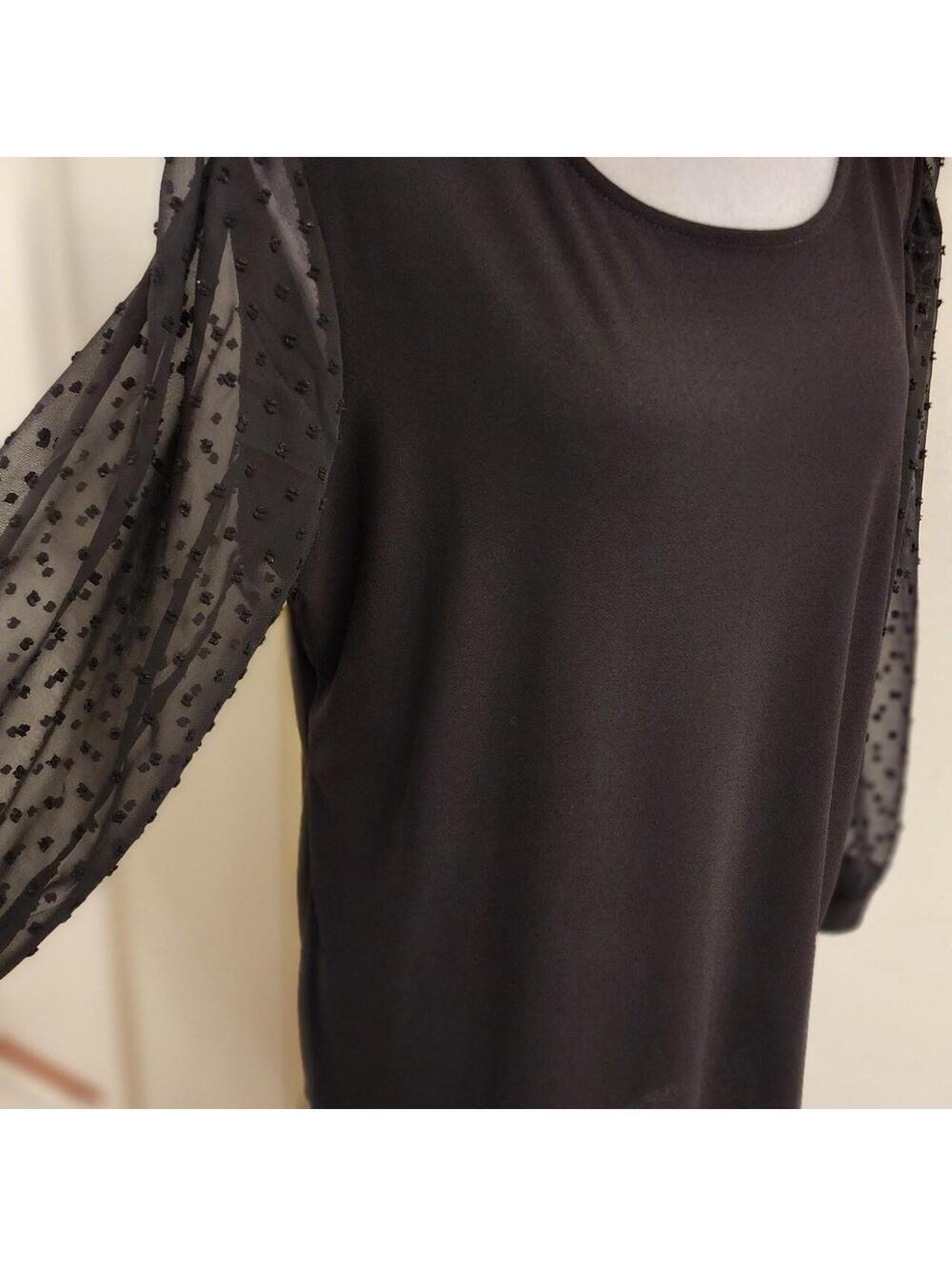 CeCe Women's Black Blous - Picture 4 of 6